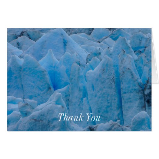 Carte de remerciements du glacier bleu (Devant Horizontal)