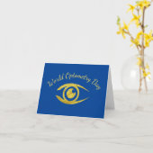 Carte de remerciements du jour de l'optométrie (Fleur jaune)