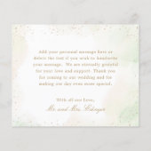 Carte de remerciements du Mariage de budget géomét (Dos)