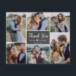 Carte de remerciements du Mariage de collage du ta<br><div class="desc">Budget Modern Typographie Script Rustic Chalkboard 6 Multi Photo Collage Mariage Photo Cartes Minces Bon Marché. Mariage élégant merci modèle avec six (6) photos sur le devant et une (1) photo sur le côté arrière. Avec le texte "merci" dans une tourbillonnant police de script de calligraphie en blanc sur le...</div>