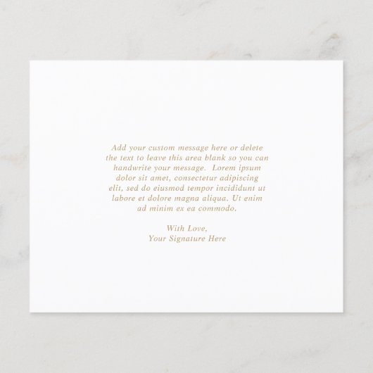 Carte de remerciements du Mariage du budget de l'o (Dos)