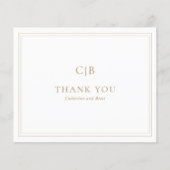 Carte de remerciements du Mariage du budget de l'o (Devant)