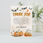 Carte de remerciements du parti Citrouille Ghost H (Debout devant)