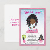 Carte de remerciements du Parti Spa afro-américain (Devant / Derrière)