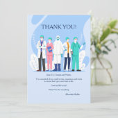 Carte de remerciements du personnel Médicale (Debout devant)
