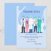 Carte de remerciements du personnel Médicale (Devant / Derrière)