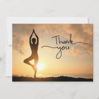 Carte de remerciements du poste de Yoga