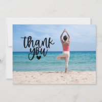Carte de remerciements du poste de Yoga