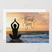 Carte de remerciements du poste de Yoga (Devant / Derrière)