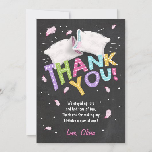 Carte de remerciements du pyjama de la fête du boi (Devant)