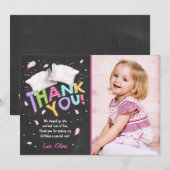 Carte de remerciements du pyjama de la fête du boi (Devant / Derrière)