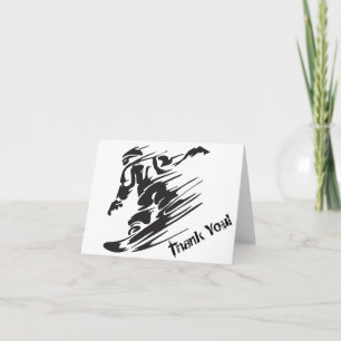 Carte de remerciements du Snowboard de Silhouette