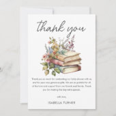 Carte de remerciements du thème du livre (Devant)