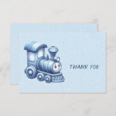 Carte de remerciements du train bleu (Devant / Derrière)