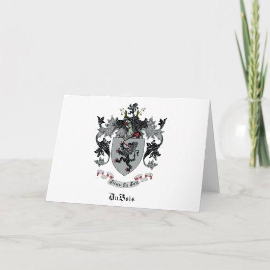 Carte De Remerciements DuBois Family Crest Blank Note Cards (Devant)