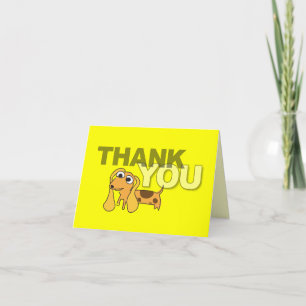 Carte de remerciements Duchound jaune