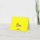 Carte de remerciements Duchound jaune (Dos)