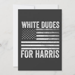 Carte De Remerciements Dudes Blanches Pour Kamala Harris 2024