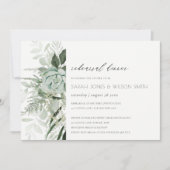 Carte De Remerciements Dusky Leafy Fern Dîner de répétition Succulent Inv (Devant)