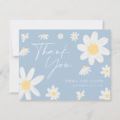 Carte de remerciements Dusty Blue Daisy (Devant)