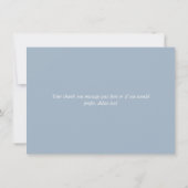 Carte De Remerciements Dusty Blue Élégant Cœur Script (Dos)