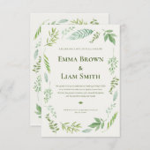 Carte De Remerciements Dusty Blue Eucalyptus Vert Mariage Succulent I (Devant / Derrière)