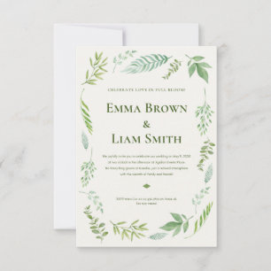 Carte De Remerciements Dusty Blue Eucalyptus Vert Mariage Succulent I