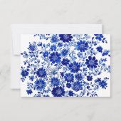 Carte De Remerciements Dusty Blue Floral Bouquet Wedding Thank You card (Dos)