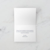 Carte De Remerciements Dusty Blue Gray Modern Minimal Custom Note Wedding (Intérieur)