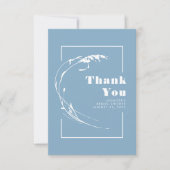 Carte De Remerciements Dusty Blue Herbe de la Pampa Remerciement Romantiq (Devant)