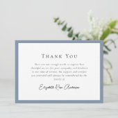 Carte De Remerciements Dusty Blue Photo Sympathy Funeral (Debout devant)