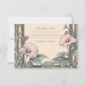 Carte De Remerciements Dusty Lavender Frame mariage (Devant)