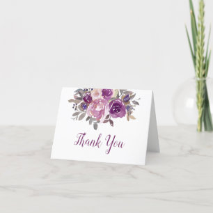 Carte De Remerciements Dusty Mauve Purple Blush FlorMariage