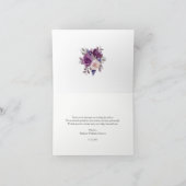 Carte De Remerciements Dusty Mauve Purple Blush FlorMariage (Intérieur)
