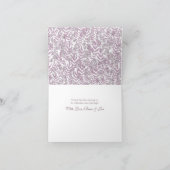 Carte De Remerciements Dusty Plum violet Mariage Botanique (Intérieur)