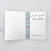 Carte De Remerciements Dusty rose et bleu iKat (Intérieur)