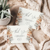 Carte De Remerciements Dusty Rose Floral Wreath Mariage