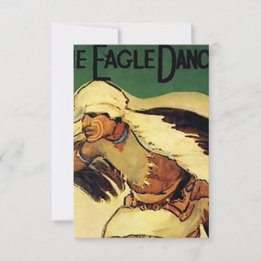 Carte De Remerciements “Eagle Dancer” Western Art by Gerald Cassidy (Devant)