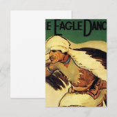 Carte De Remerciements “Eagle Dancer” Western Art by Gerald Cassidy (Devant / Derrière)