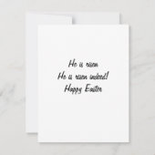 Carte De Remerciements Easter Card Beautiful Cross Covered with Flowers (Dos)