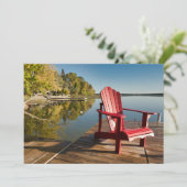 Carte De Remerciements Eau | Adirondack Chaise au lac (Debout devant)