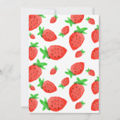 Carte De Remerciements Eau fraise Baby shower fille (Dos)