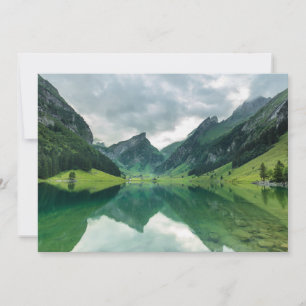 Carte De Remerciements Eau Lac Alpes suisses