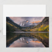 Carte De Remerciements Eau | Maroon Bells Colorado (Devant / Derrière)