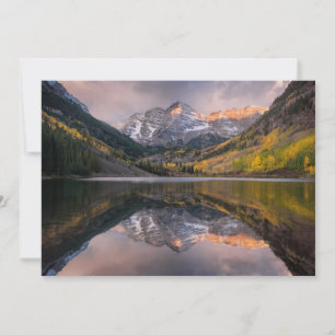 Carte De Remerciements Eau   Maroon Bells Colorado