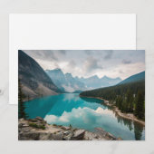 Carte De Remerciements Eau | Moraine Lake Alberta Canada (Devant / Derrière)