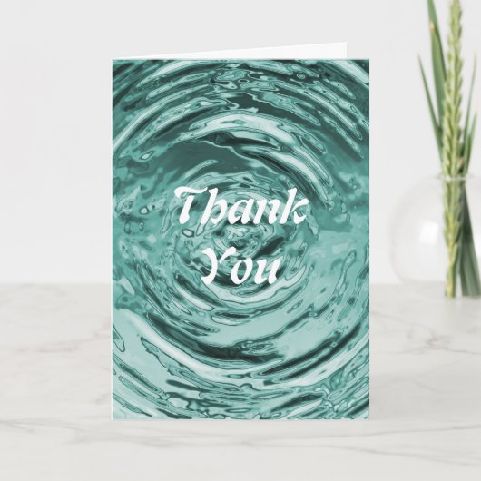 Carte De Remerciements Eau Turquoise (Devant)