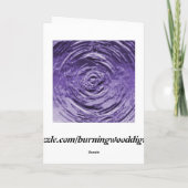 Carte De Remerciements Eau Violet (Dos)