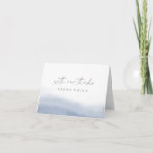 Carte De Remerciements Ebb Tide | Mariage d'aquarelle côtière (Devant)