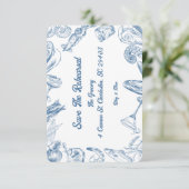 Carte De Remerciements Écaille et Coquilles - Sauvegarder la Répétition  (Debout devant)